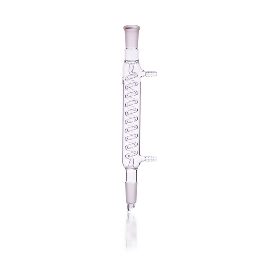 CONDENSADOR GRAHAM, DOBLE JUNTAS 24/40, GOTEO, LARGO 300 MM. KIMAX®