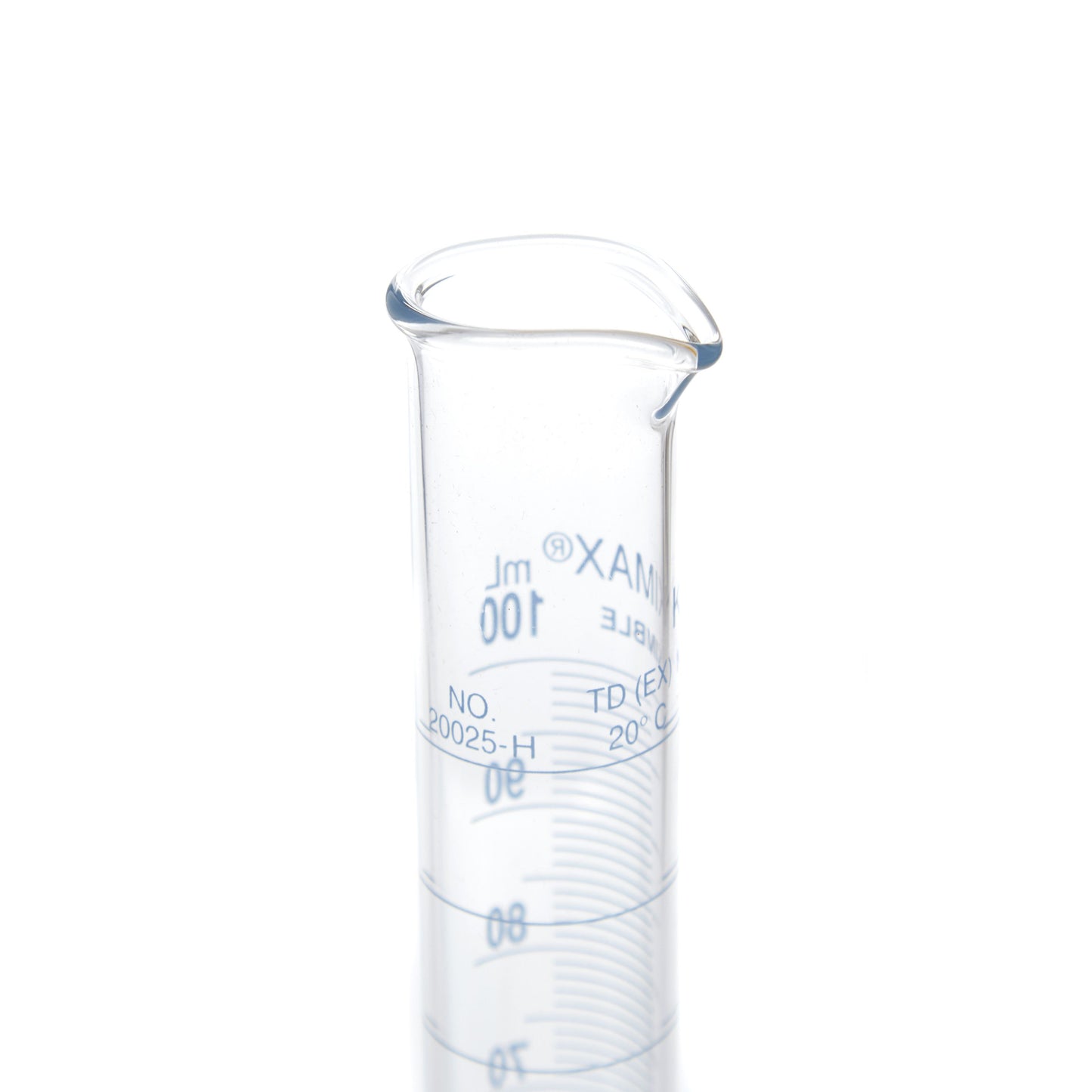 PROBETA GRADUADA DE VIDRIO 100mL BASE DE PLÁSTICO C/BUMPER KIMAX®