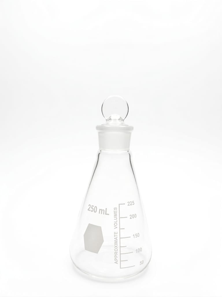 MATRAZ ERLENMEYER CON TAPÓN DE VIDRIO 250mL. KIMAX®